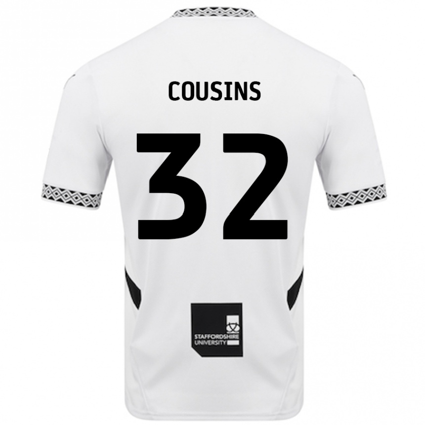 Kids Football Logan Cousins #32 White Home Jersey 2024/25 T-Shirt Australia