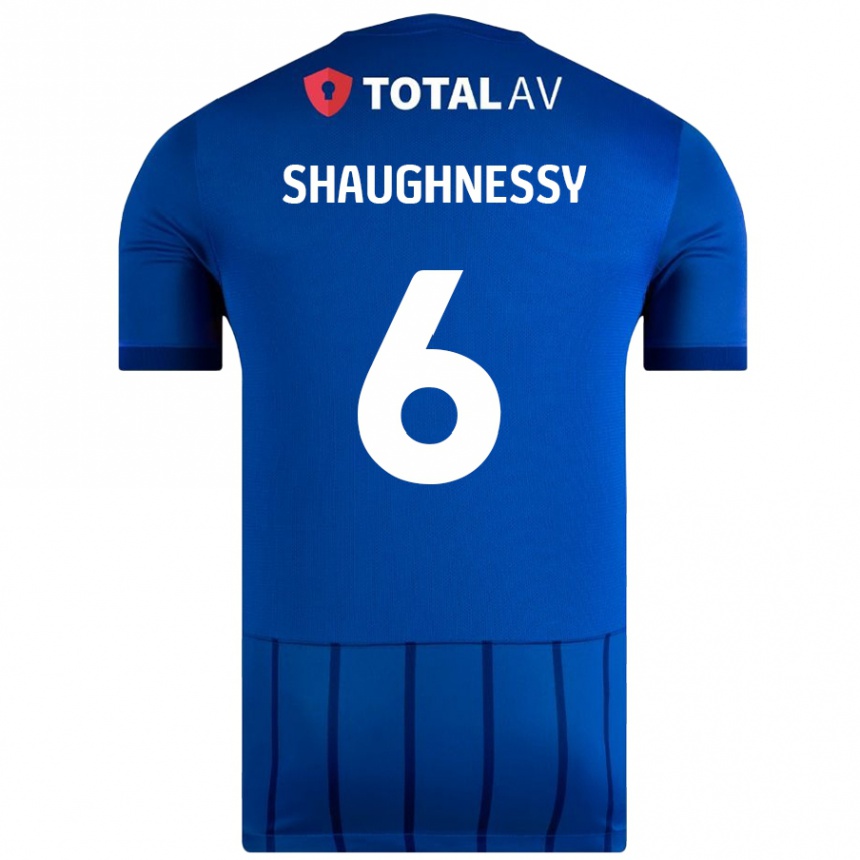 Kids Football Conor Shaughnessy #6 Blue Home Jersey 2024/25 T-Shirt Australia