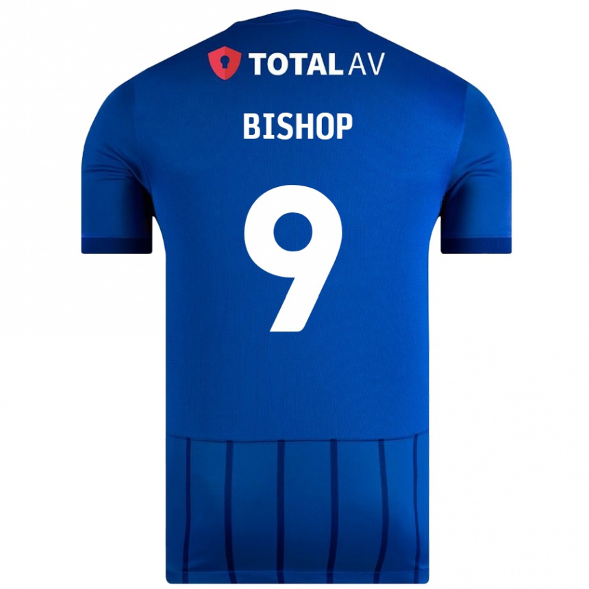 Kids Football Colby Bishop #9 Blue Home Jersey 2024/25 T-Shirt Australia