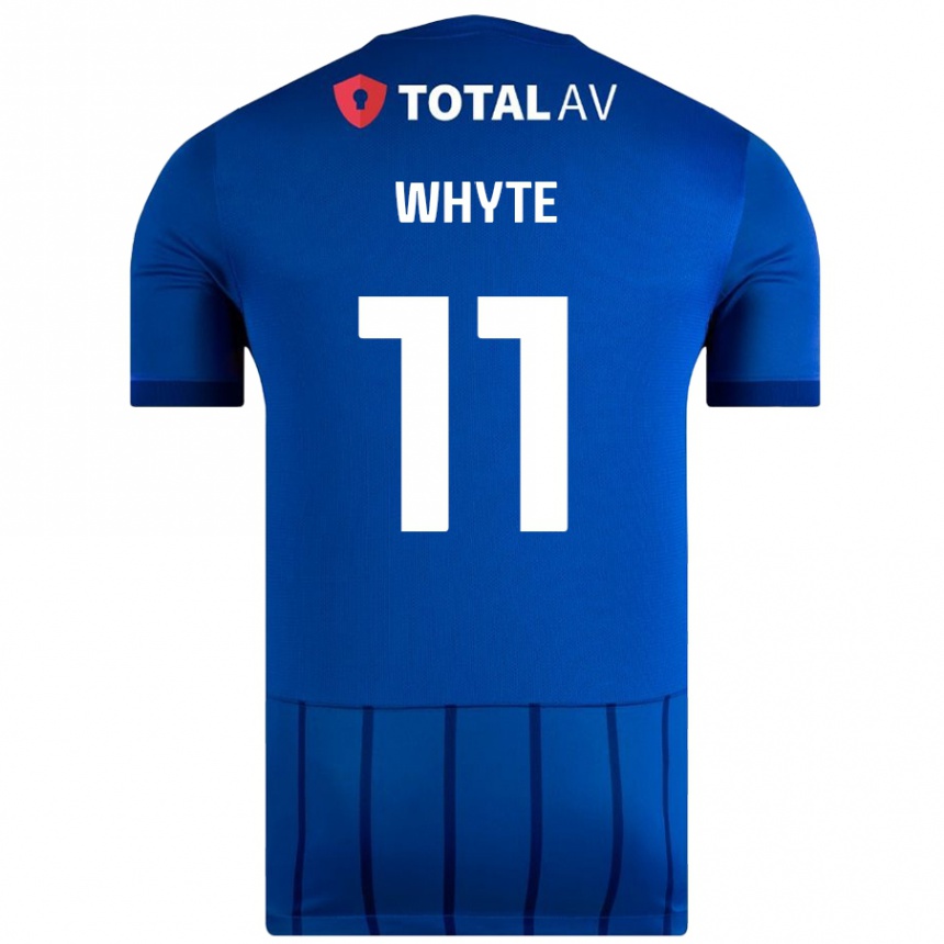 Kids Football Gavin Whyte #11 Blue Home Jersey 2024/25 T-Shirt Australia