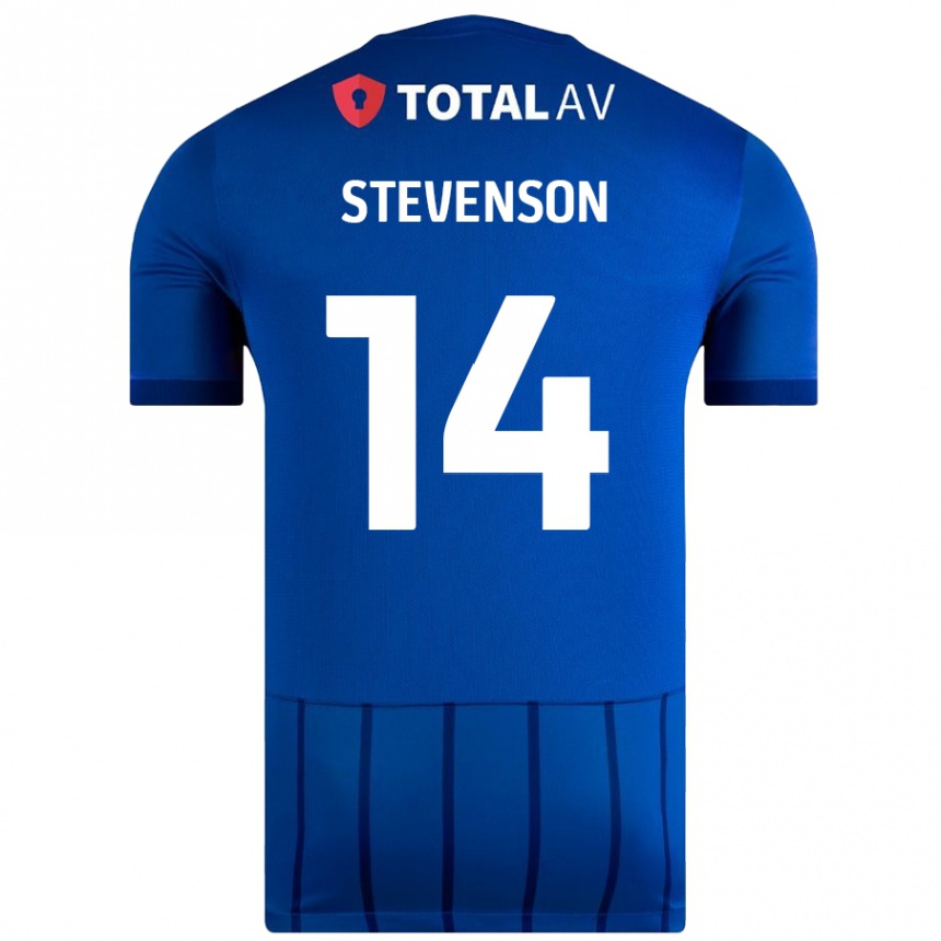 Kids Football Ben Stevenson #14 Blue Home Jersey 2024/25 T-Shirt Australia