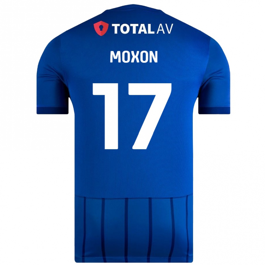 Kids Football Owen Moxon #17 Blue Home Jersey 2024/25 T-Shirt Australia