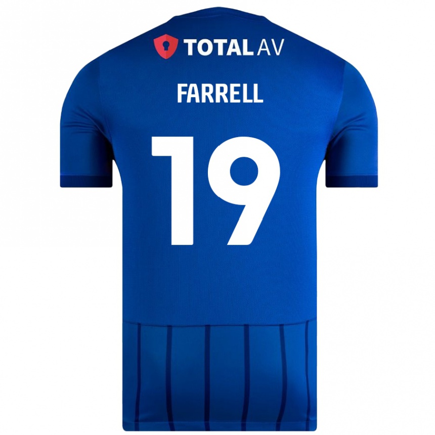 Kids Football Jacob Farrell #19 Blue Home Jersey 2024/25 T-Shirt Australia