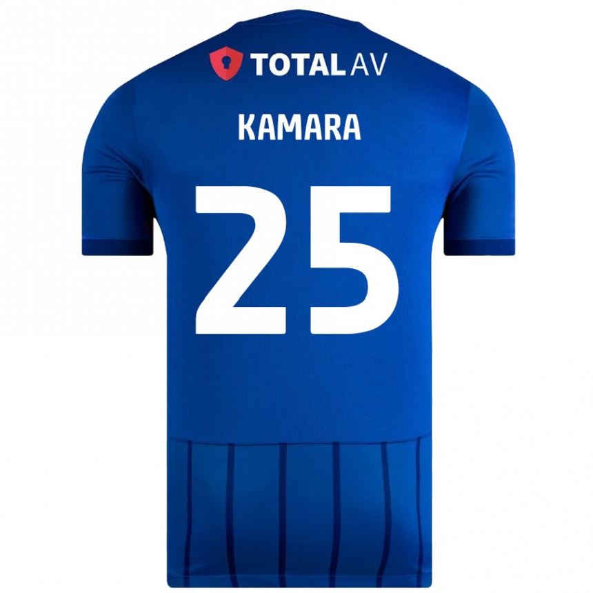 Kids Football Abdoulaye Kamara #25 Blue Home Jersey 2024/25 T-Shirt Australia