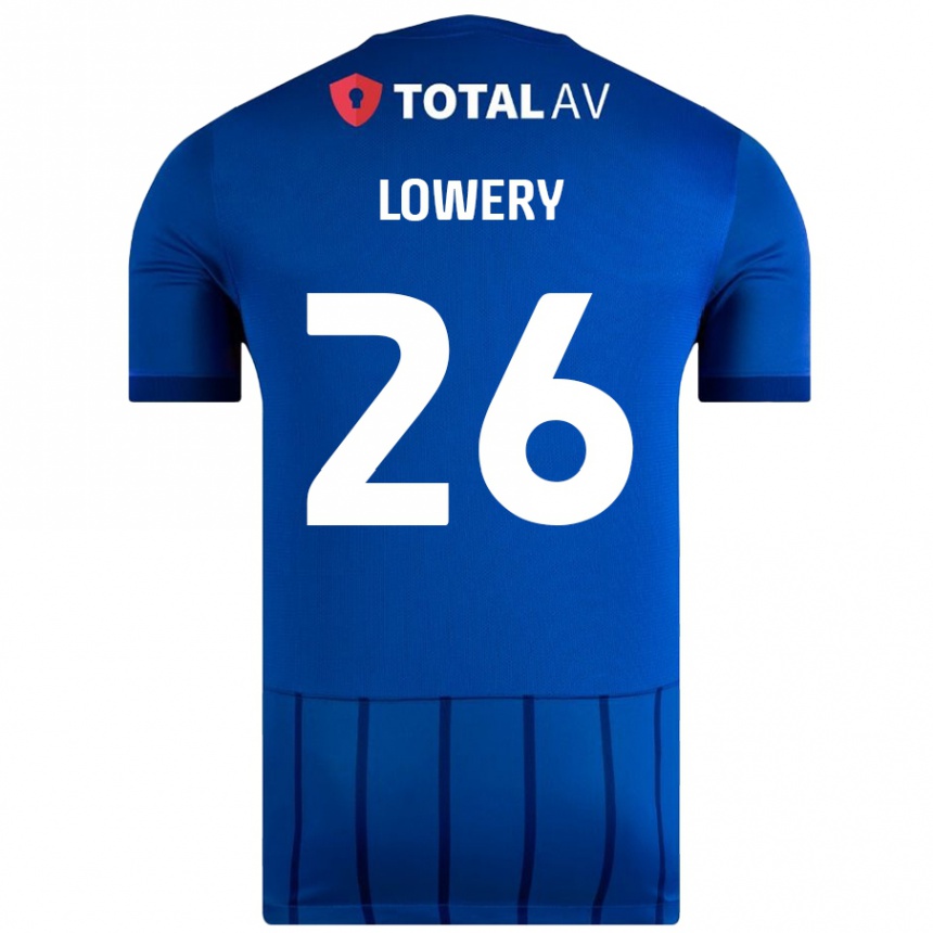 Kids Football Tom Lowery #26 Blue Home Jersey 2024/25 T-Shirt Australia