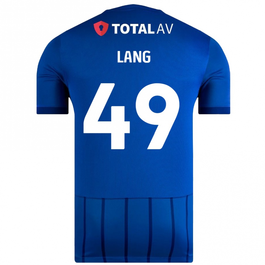 Kids Football Callum Lang #49 Blue Home Jersey 2024/25 T-Shirt Australia