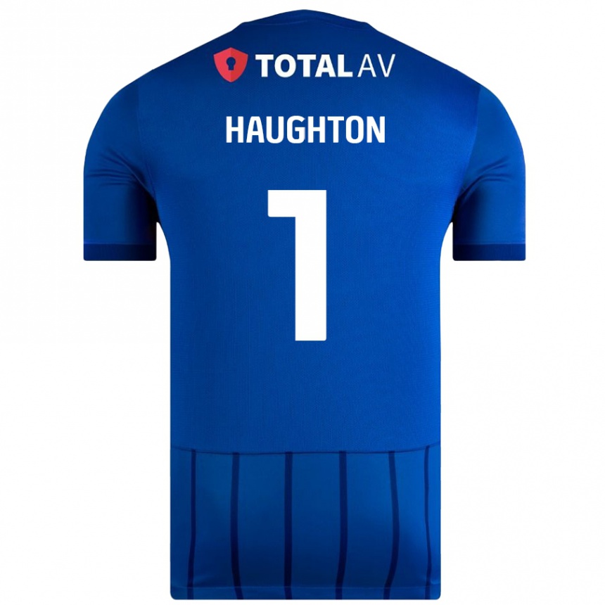 Kids Football Hannah Haughton #1 Blue Home Jersey 2024/25 T-Shirt Australia