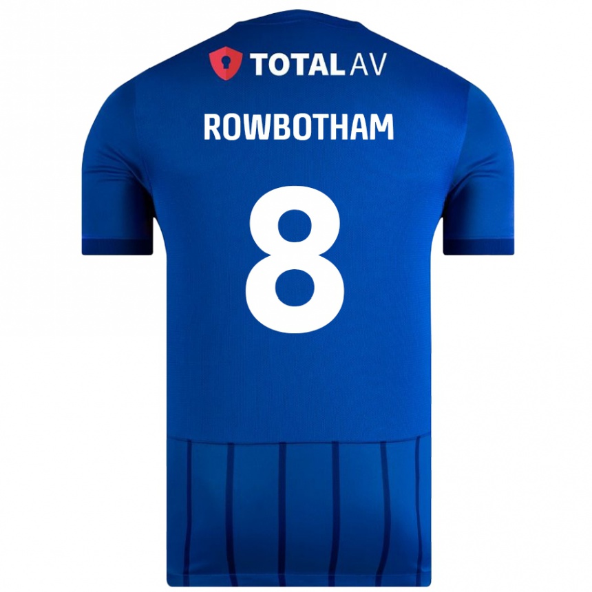 Kids Football Ava Rowbotham #8 Blue Home Jersey 2024/25 T-Shirt Australia