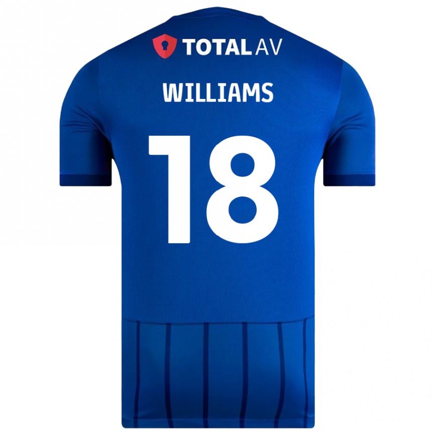 Kids Football Scarlett Williams #18 Blue Home Jersey 2024/25 T-Shirt Australia