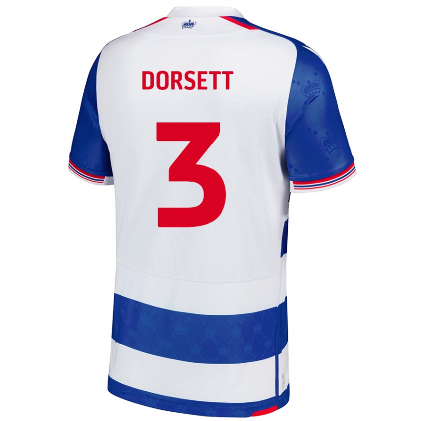 Kids Football Jeriel Dorsett #3 Blue White Home Jersey 2024/25 T-Shirt Australia