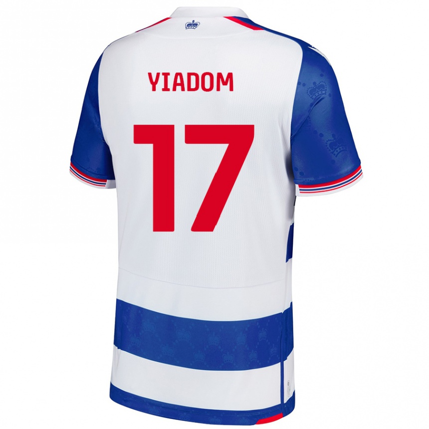 Kids Football Andy Yiadom #17 Blue White Home Jersey 2024/25 T-Shirt Australia