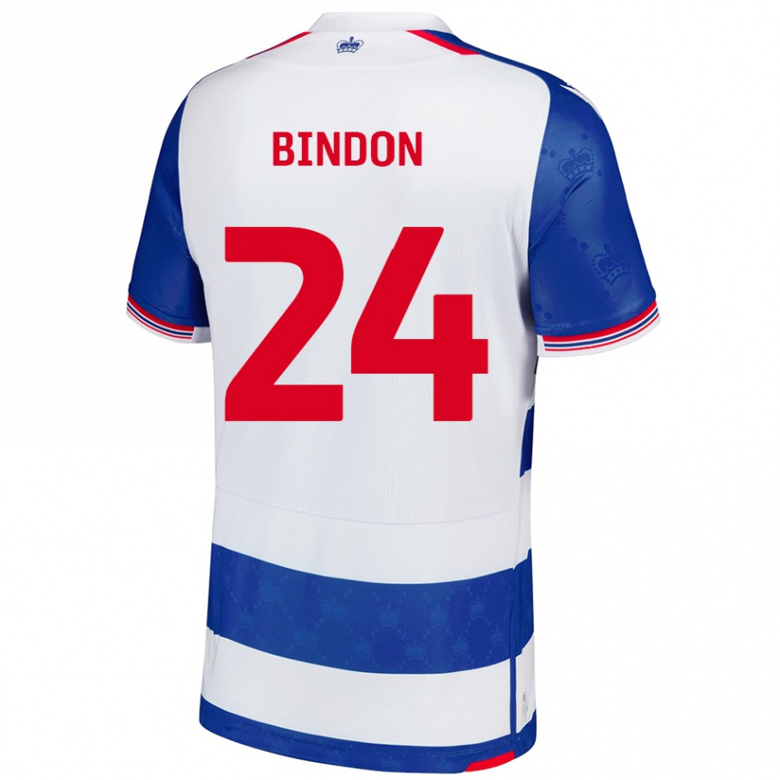 Kids Football Tyler Bindon #24 Blue White Home Jersey 2024/25 T-Shirt Australia