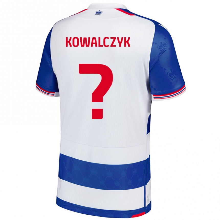 Kids Football Kacper Kowalczyk #0 Blue White Home Jersey 2024/25 T-Shirt Australia