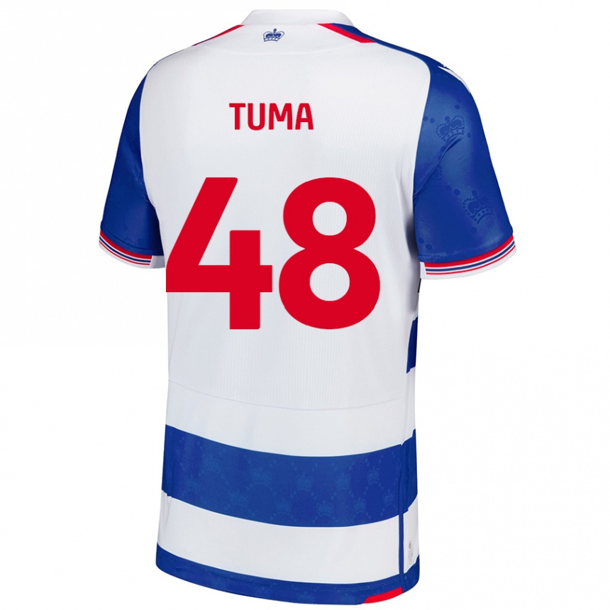 Kids Football Basil Tuma #48 Blue White Home Jersey 2024/25 T-Shirt Australia