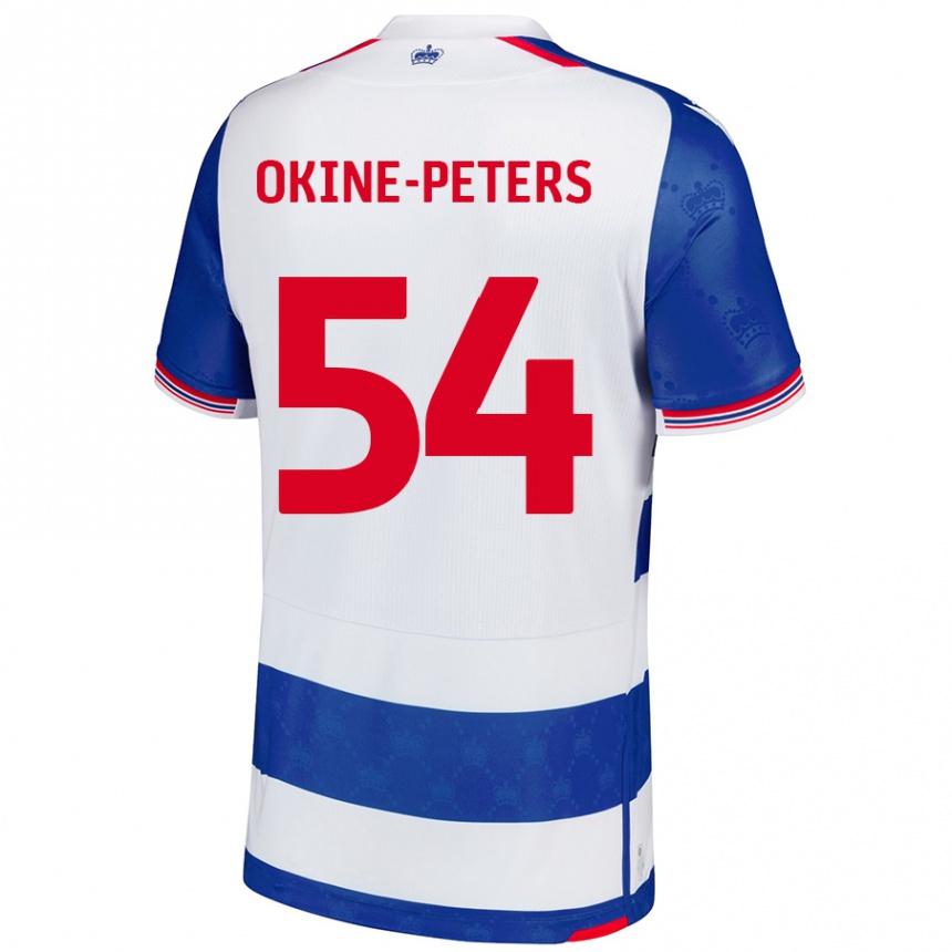 Kids Football Jeremiah Okine-Peters #54 Blue White Home Jersey 2024/25 T-Shirt Australia