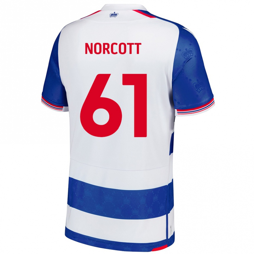 Kids Football Tom Norcott #61 Blue White Home Jersey 2024/25 T-Shirt Australia