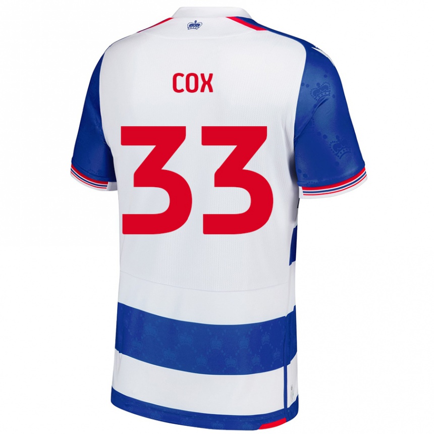 Kids Football Bella Cox #33 Blue White Home Jersey 2024/25 T-Shirt Australia