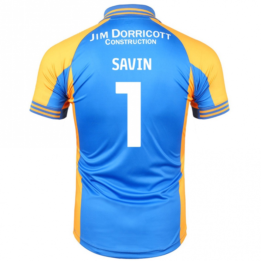 Kids Football Toby Savin #1 Blue Amber Home Jersey 2024/25 T-Shirt Australia