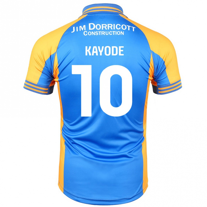 Kids Football Joshua Kayode #10 Blue Amber Home Jersey 2024/25 T-Shirt Australia