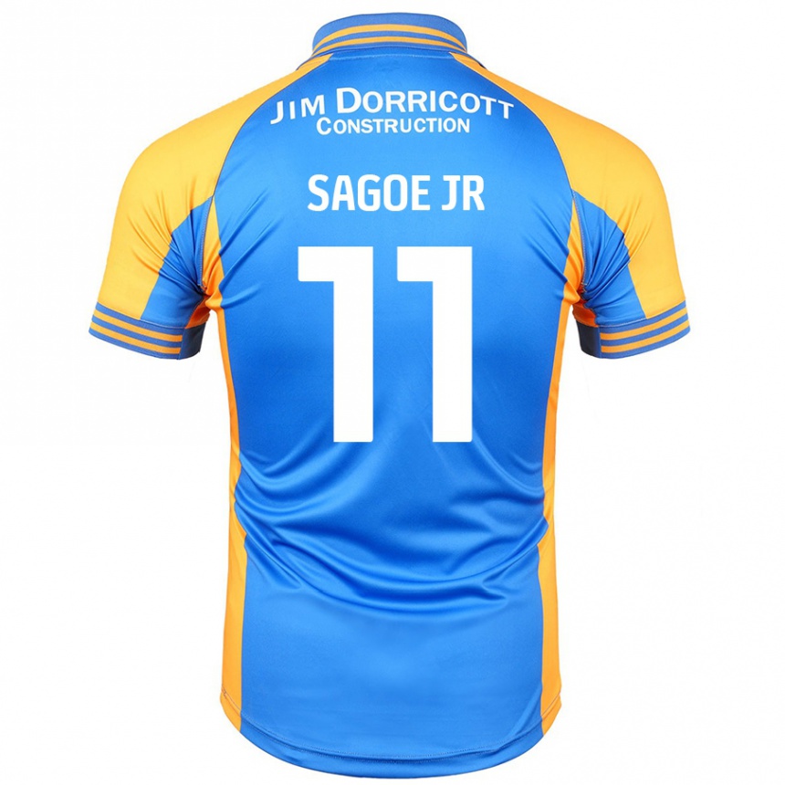 Kids Football Charles Sagoe Jr #11 Blue Amber Home Jersey 2024/25 T-Shirt Australia