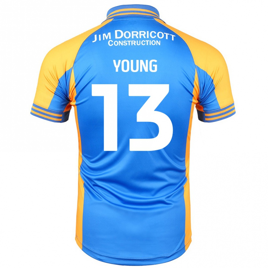 Kids Football Joe Young #13 Blue Amber Home Jersey 2024/25 T-Shirt Australia