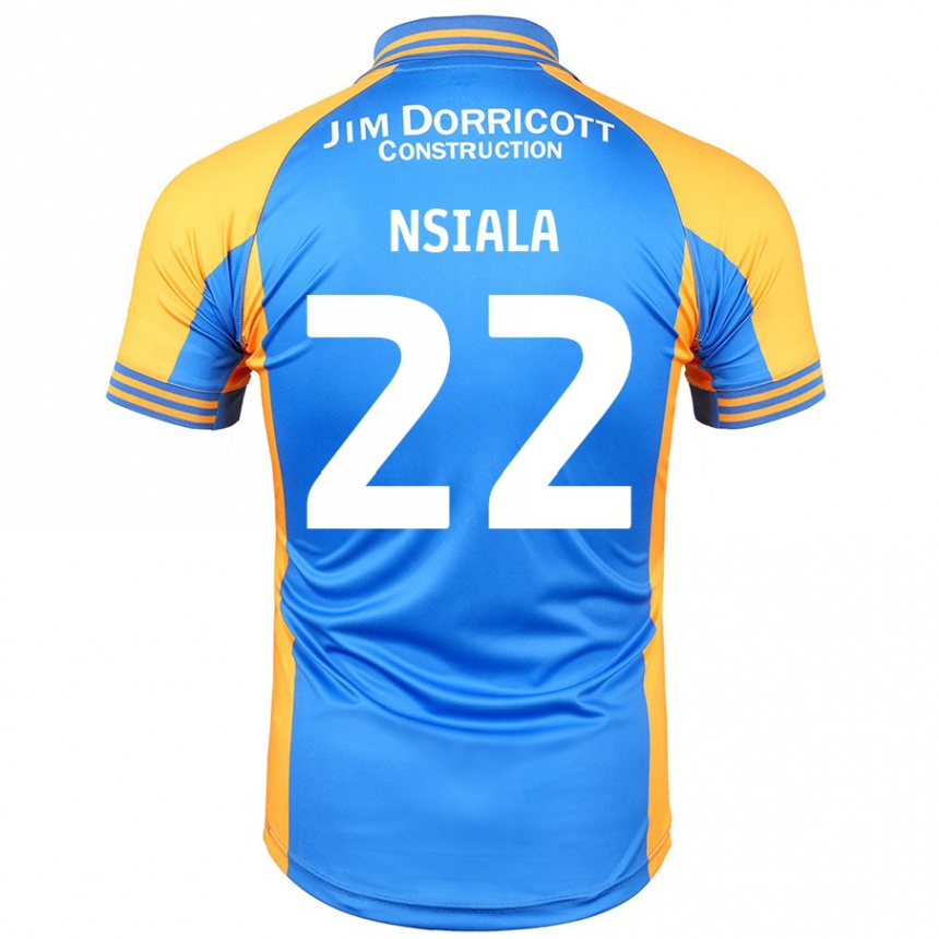 Kids Football Toto Nsiala #22 Blue Amber Home Jersey 2024/25 T-Shirt Australia