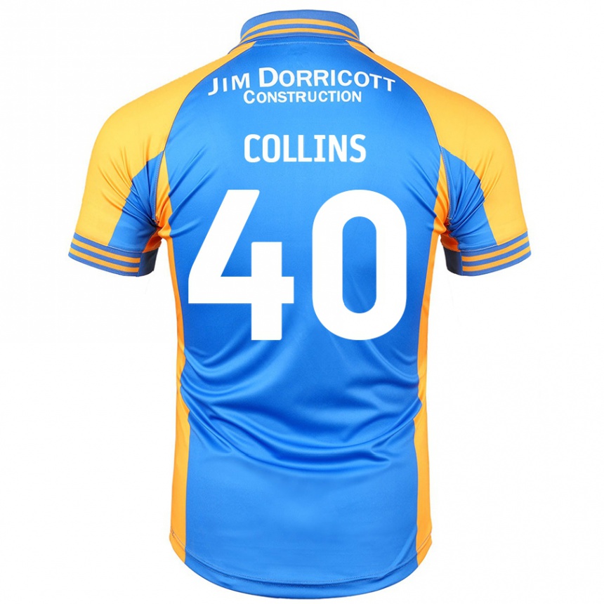 Kids Football Jude Collins #40 Blue Amber Home Jersey 2024/25 T-Shirt Australia