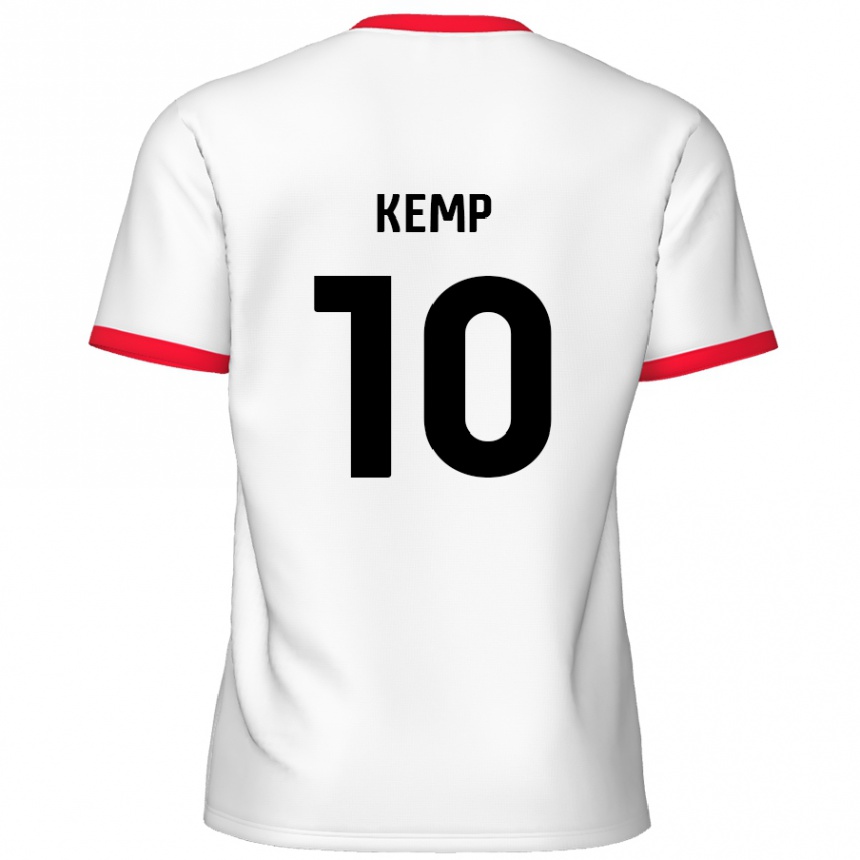 Kids Football Dan Kemp #10 White Red Home Jersey 2024/25 T-Shirt Australia