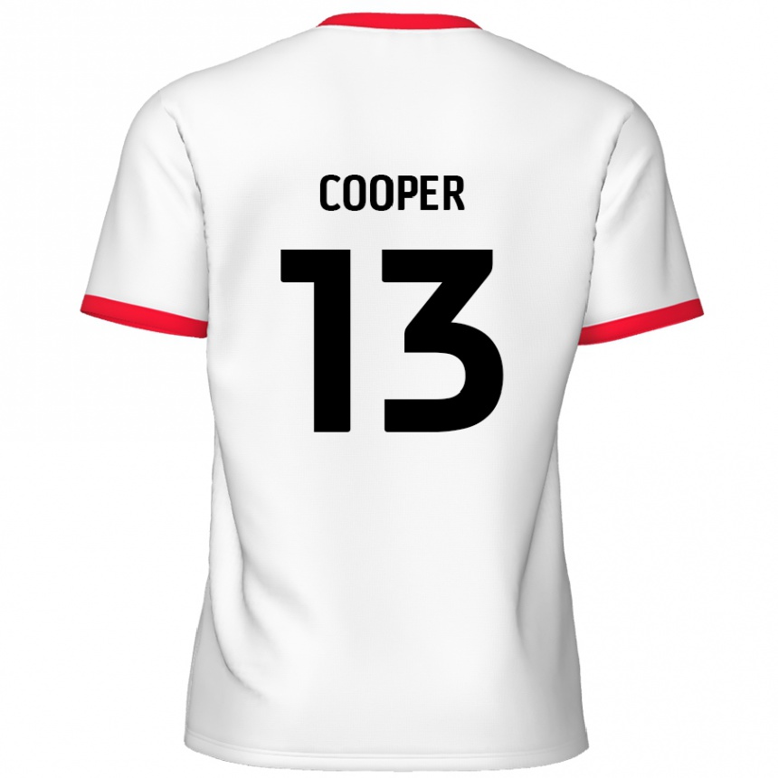 Kids Football Murphy Cooper #13 White Red Home Jersey 2024/25 T-Shirt Australia