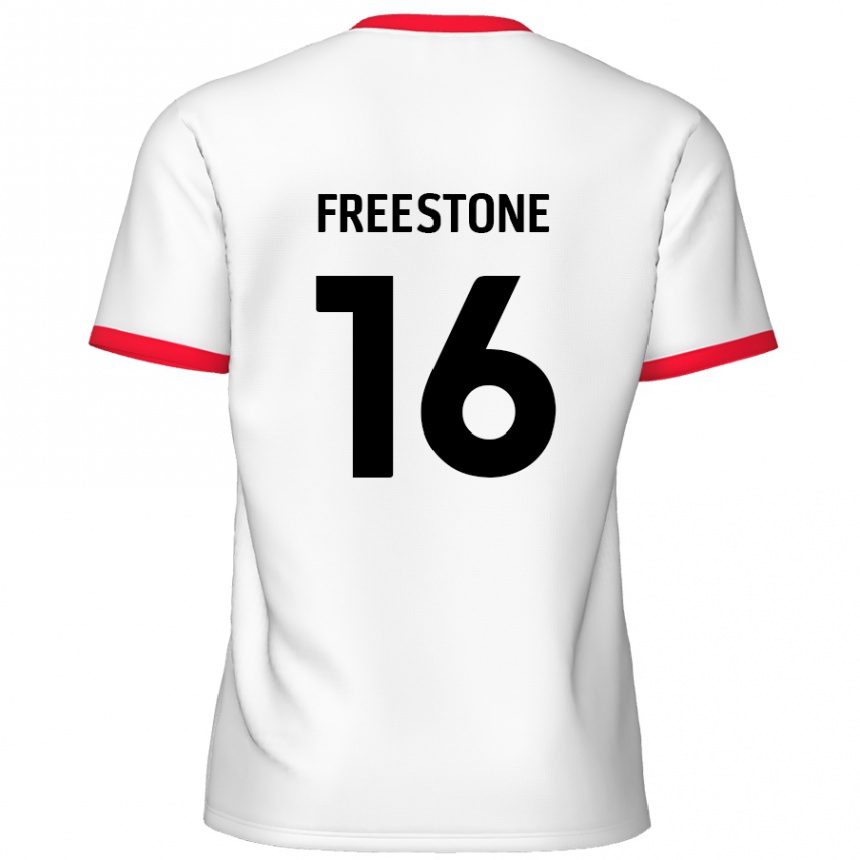 Kids Football Lewis Freestone #16 White Red Home Jersey 2024/25 T-Shirt Australia