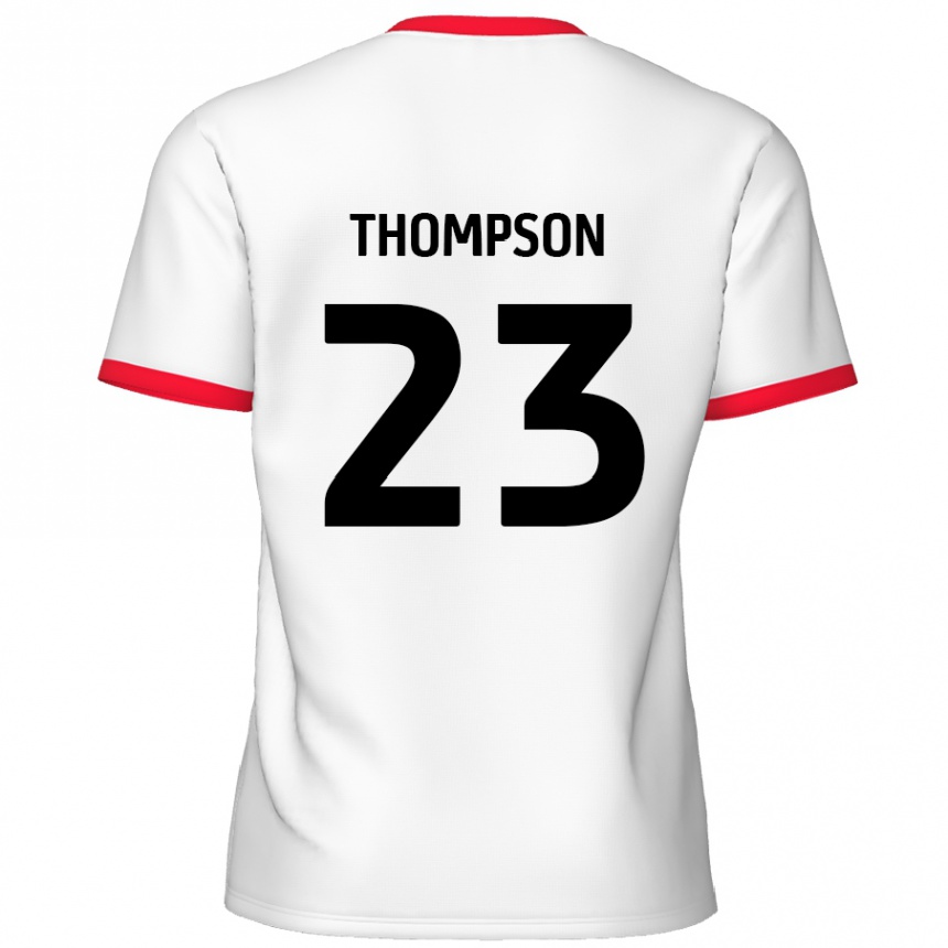 Kids Football Louis Thompson #23 White Red Home Jersey 2024/25 T-Shirt Australia