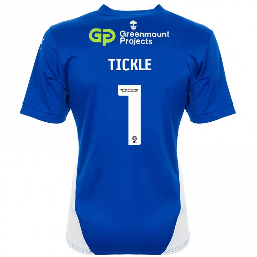 Kids Football Sam Tickle #1 Blue White Home Jersey 2024/25 T-Shirt Australia