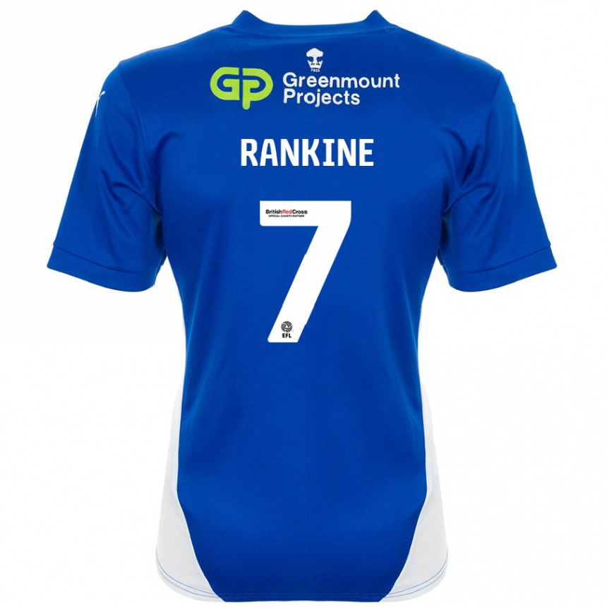 Kids Football Dion Rankine #7 Blue White Home Jersey 2024/25 T-Shirt Australia