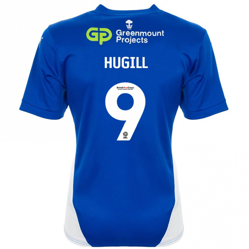 Kids Football Joe Hugill #9 Blue White Home Jersey 2024/25 T-Shirt Australia