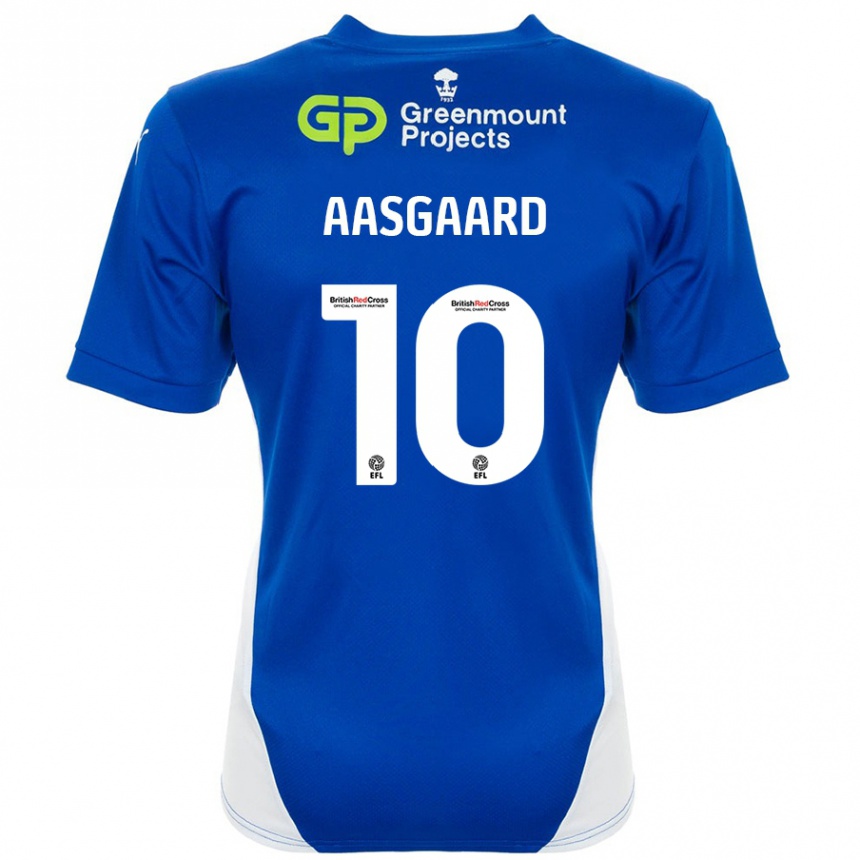 Kids Football Thelo Aasgaard #10 Blue White Home Jersey 2024/25 T-Shirt Australia