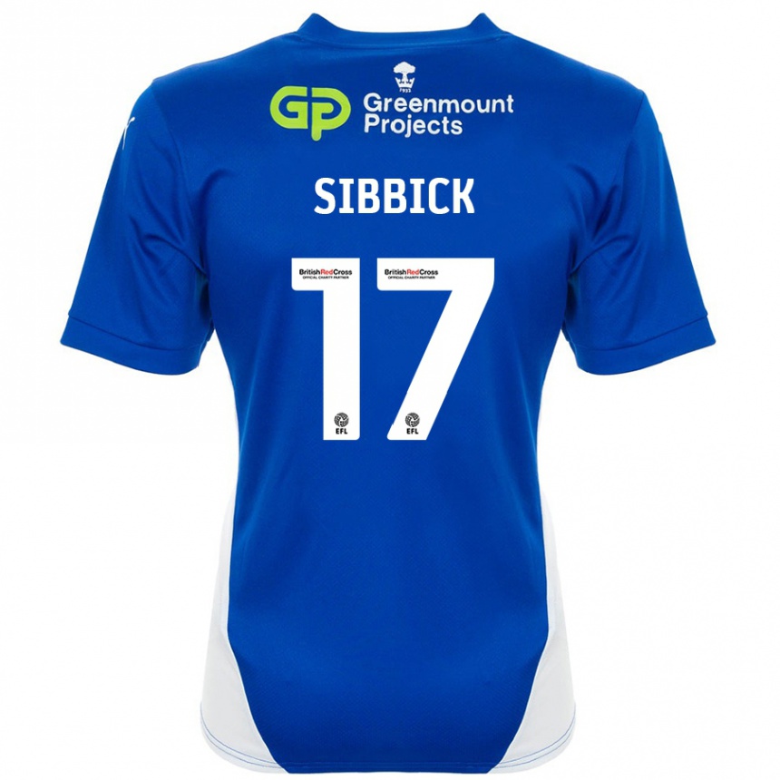 Kids Football Toby Sibbick #17 Blue White Home Jersey 2024/25 T-Shirt Australia