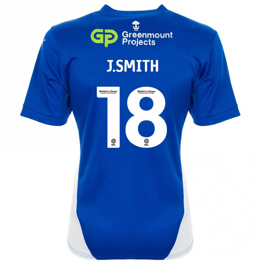 Kids Football Jonny Smith #18 Blue White Home Jersey 2024/25 T-Shirt Australia