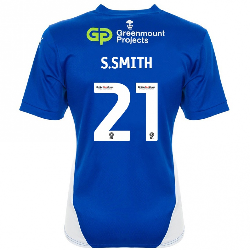 Kids Football Scott Smith #21 Blue White Home Jersey 2024/25 T-Shirt Australia