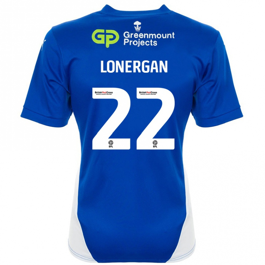 Kids Football Andy Lonergan #22 Blue White Home Jersey 2024/25 T-Shirt Australia