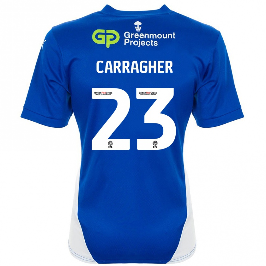 Kids Football James Carragher #23 Blue White Home Jersey 2024/25 T-Shirt Australia