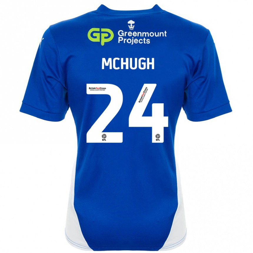 Kids Football Harry Mchugh #24 Blue White Home Jersey 2024/25 T-Shirt Australia