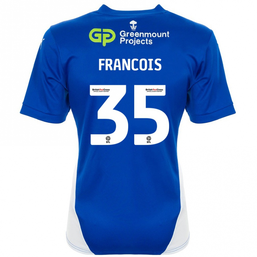 Kids Football Tyrese Francois #35 Blue White Home Jersey 2024/25 T-Shirt Australia