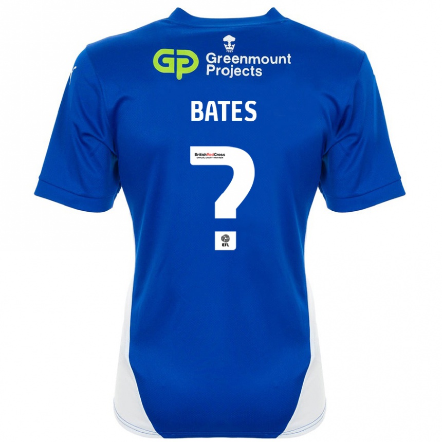 Kids Football Jack Bates #0 Blue White Home Jersey 2024/25 T-Shirt Australia