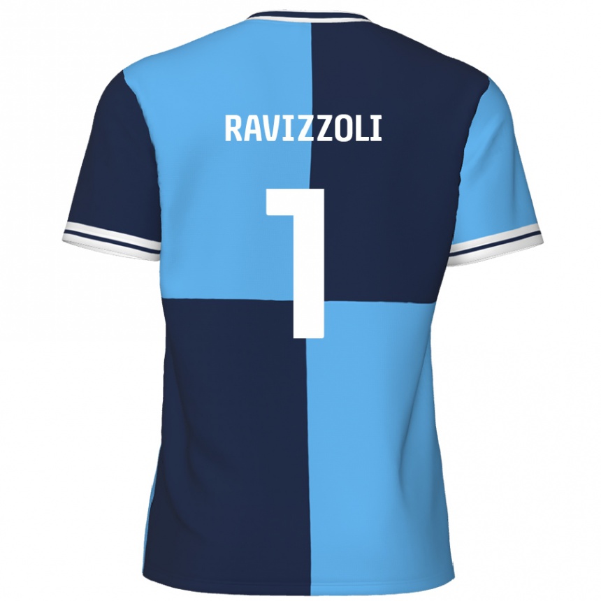 Kids Football Franco Ravizzoli #1 Sky Blue Dark Blue Home Jersey 2024/25 T-Shirt Australia