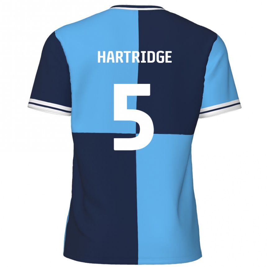 Kids Football Alex Hartridge #5 Sky Blue Dark Blue Home Jersey 2024/25 T-Shirt Australia