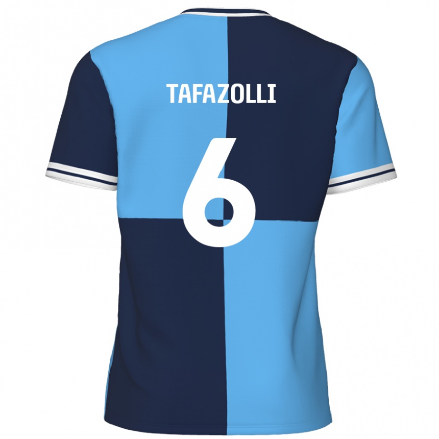 Kids Football Ryan Tafazolli #6 Sky Blue Dark Blue Home Jersey 2024/25 T-Shirt Australia