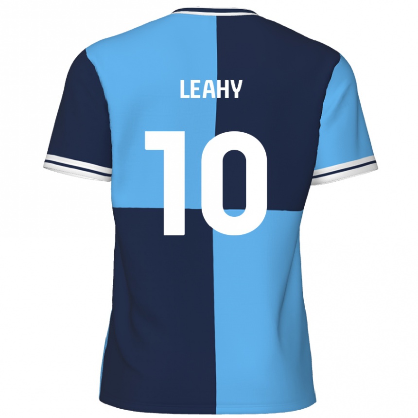 Kids Football Luke Leahy #10 Sky Blue Dark Blue Home Jersey 2024/25 T-Shirt Australia