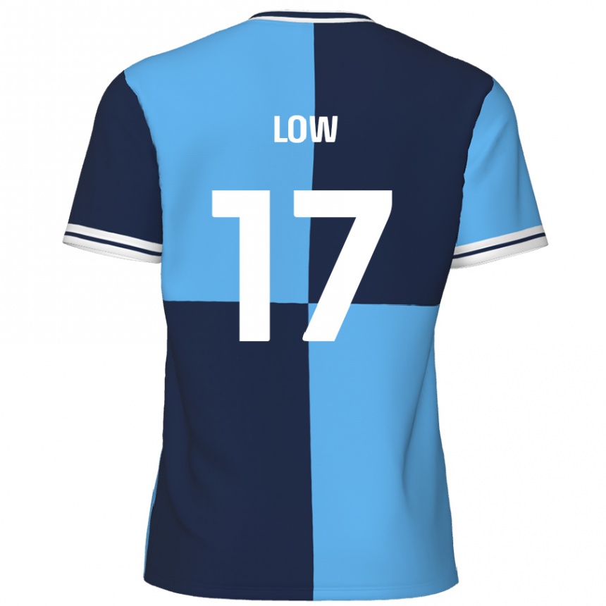 Kids Football Joe Low #17 Sky Blue Dark Blue Home Jersey 2024/25 T-Shirt Australia