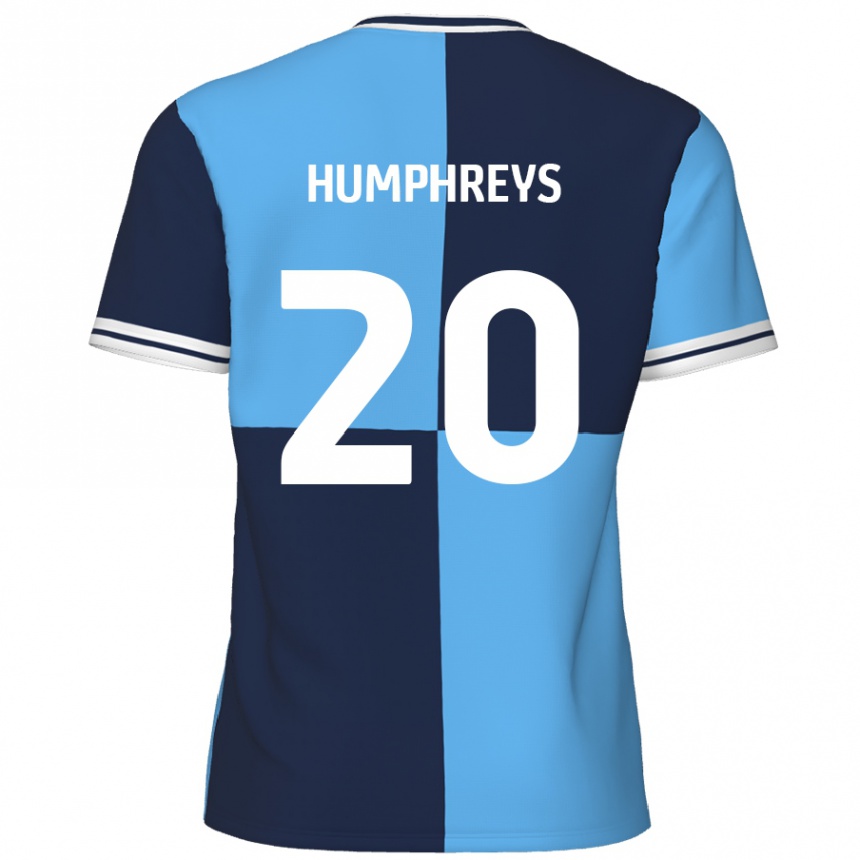 Kids Football Cameron Humphreys #20 Sky Blue Dark Blue Home Jersey 2024/25 T-Shirt Australia