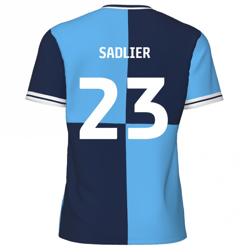 Kids Football Kieran Sadlier #23 Sky Blue Dark Blue Home Jersey 2024/25 T-Shirt Australia